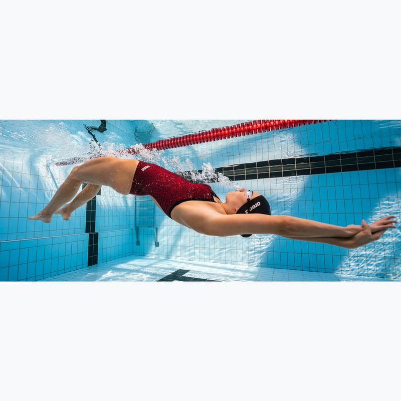 Moteriškas vientisas maudymosi kostiumėlis arena Snake Skin Challenge navy/team redwhiteblue 7