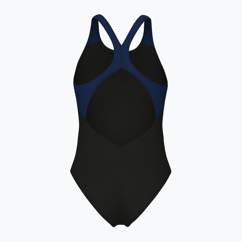 Moteriškas vientisas maudymosi kostiumėlis arena Flowing V Back black/navy 2