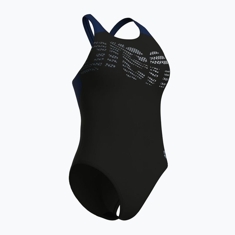 Moteriškas vientisas maudymosi kostiumėlis arena Flowing V Back black/navy 3