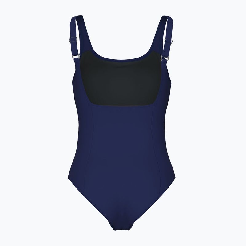Moteriškas vientisas maudymosi kostiumėlis arena Isa Squared Back navy/ice 2