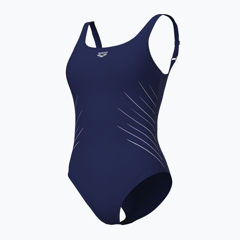 Moteriškas vientisas maudymosi kostiumėlis arena Isa Squared Back navy/ice 4