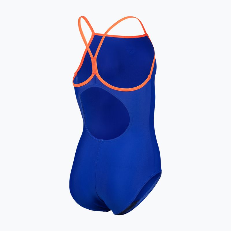 Vaikiškas vientisas maudymosi kostiumėlis arena Light Drop Solid neon blue/team orange/team orange 4