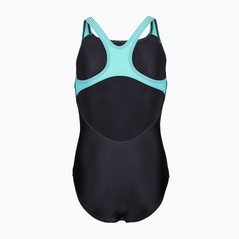 Vaikiškas vientisas maudymosi kostiumėlis arena Kikko Swim Pro Back black/water 2