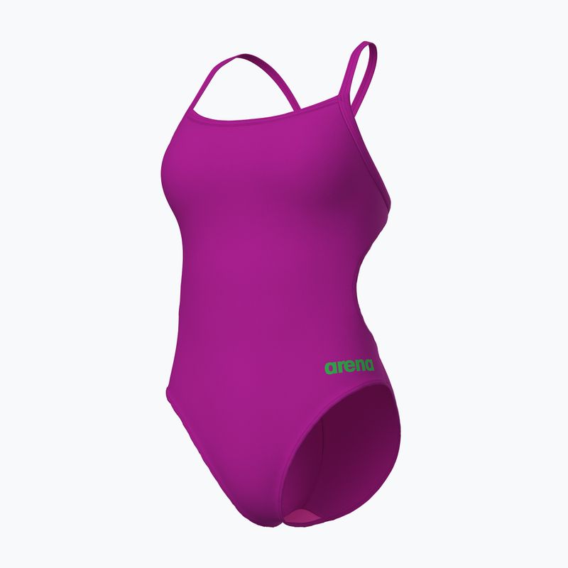 Moteriškas vientisas maudymosi kostiumėlis Arena Team Swimsuit Challenge Solid very fuchsia/team green 3