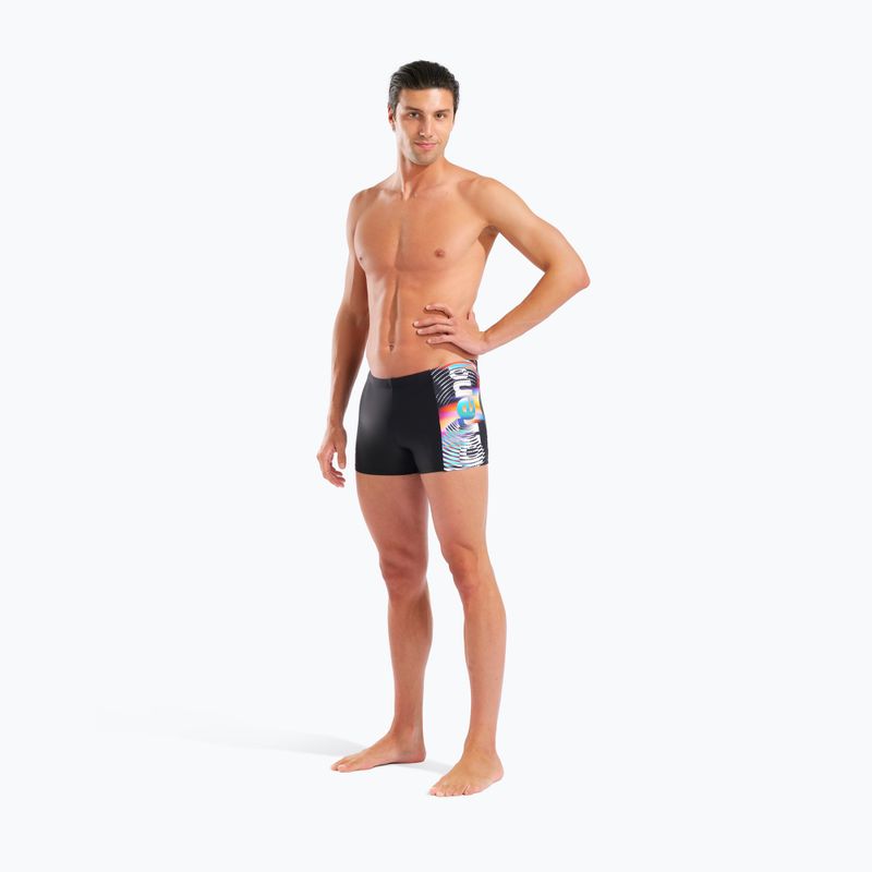 Plaukimo glaudės Arena Lit Logo Swim Short black/multi 6