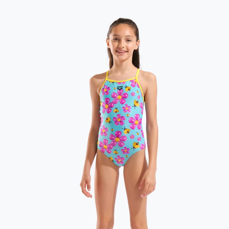 Vaikiškas vientisas maudymosi kostiumėlis arena Spring Lightdrop Back water multi/yellow star 5