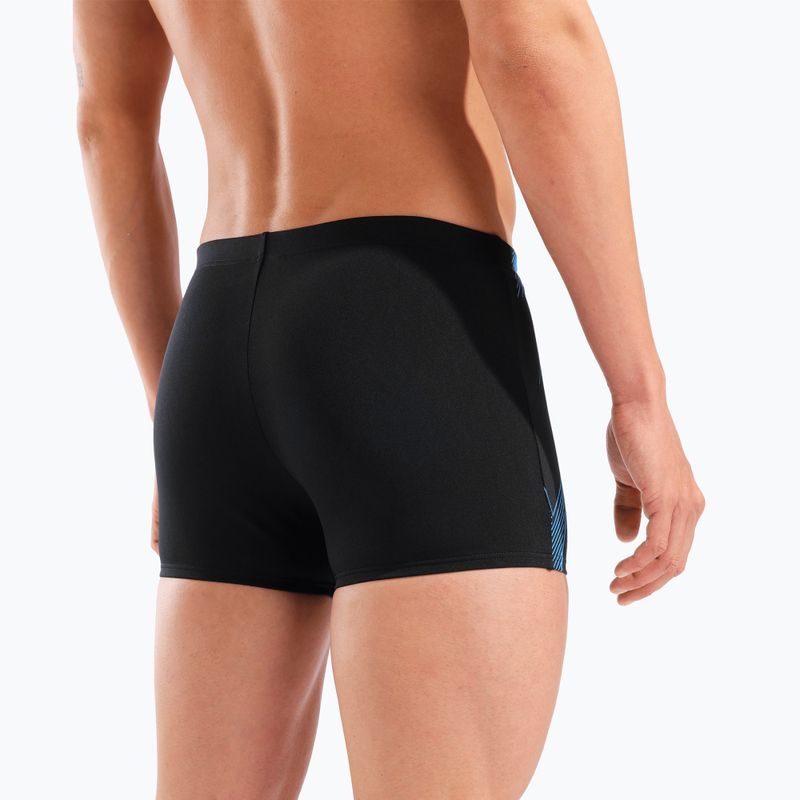 Vyriškos plaukimo trumpikės arena Graphic Swim Short black/turquoise 9