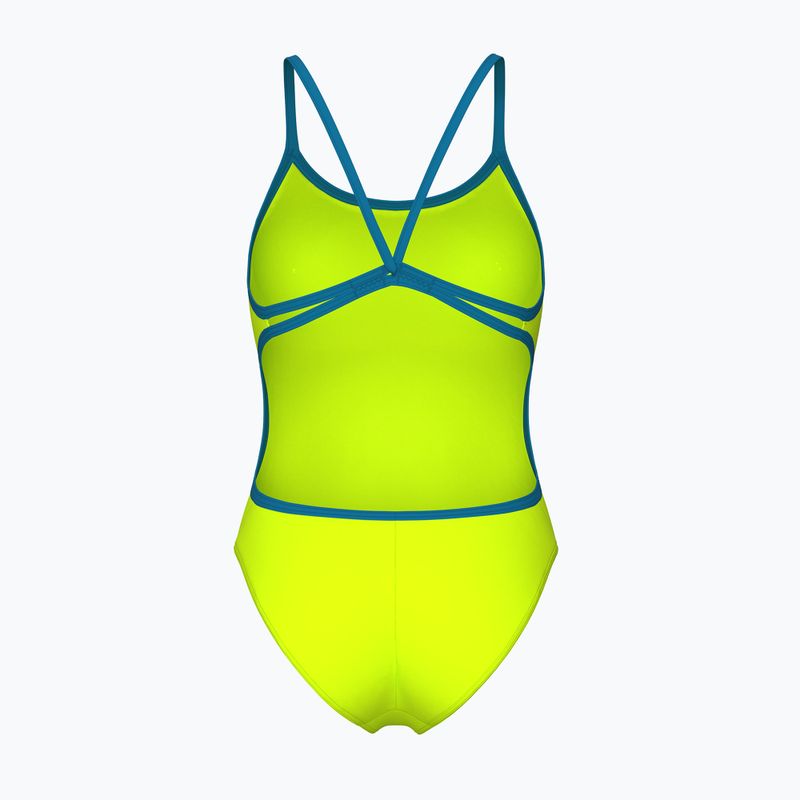 Moteriškas vientisas maudymosi kostiumėlis Arena Lace Back Solid artic lime/blue cosmo 2
