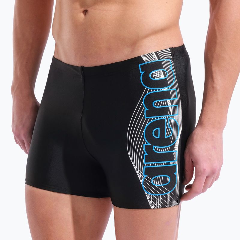 Vyriškos plaukimo trumpikės arena Basic Swim Short black/turquoise 8
