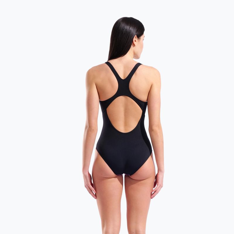 Moteriškas vientisas maudymosi kostiumėlis arena Peacock Swim Pro Back multi pink/black 3