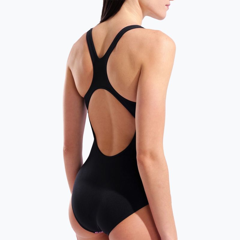 Moteriškas vientisas maudymosi kostiumėlis arena Peacock Swim Pro Back multi pink/black 5