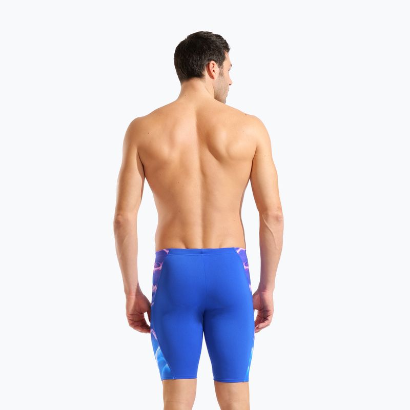 Vyriški plaukimo šortai arena Earth Swim Jammer neon blue/neon blue multi 7