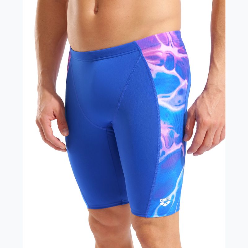 Vyriški plaukimo šortai arena Earth Swim Jammer neon blue/neon blue multi 8
