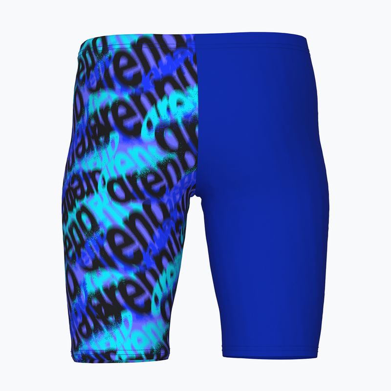 Vaikiški plaukimo šortai arena Crowded Swim Jammer neon blue/neon blue multi 2