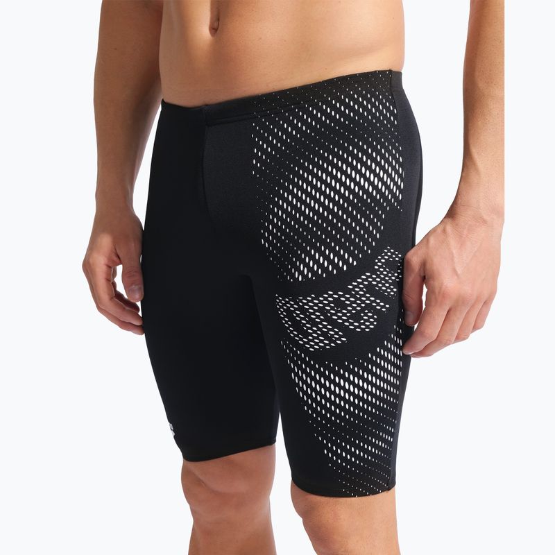Vyriški plaukimo šortai arena Distortion Swim Jammer black/white 4