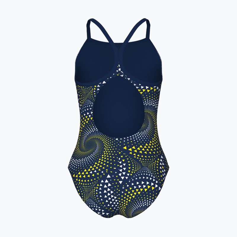Vaikiškas vientisas maudymosi kostiumėlis arena Fireflow Lightdrop Back navy/team navy yellow 2