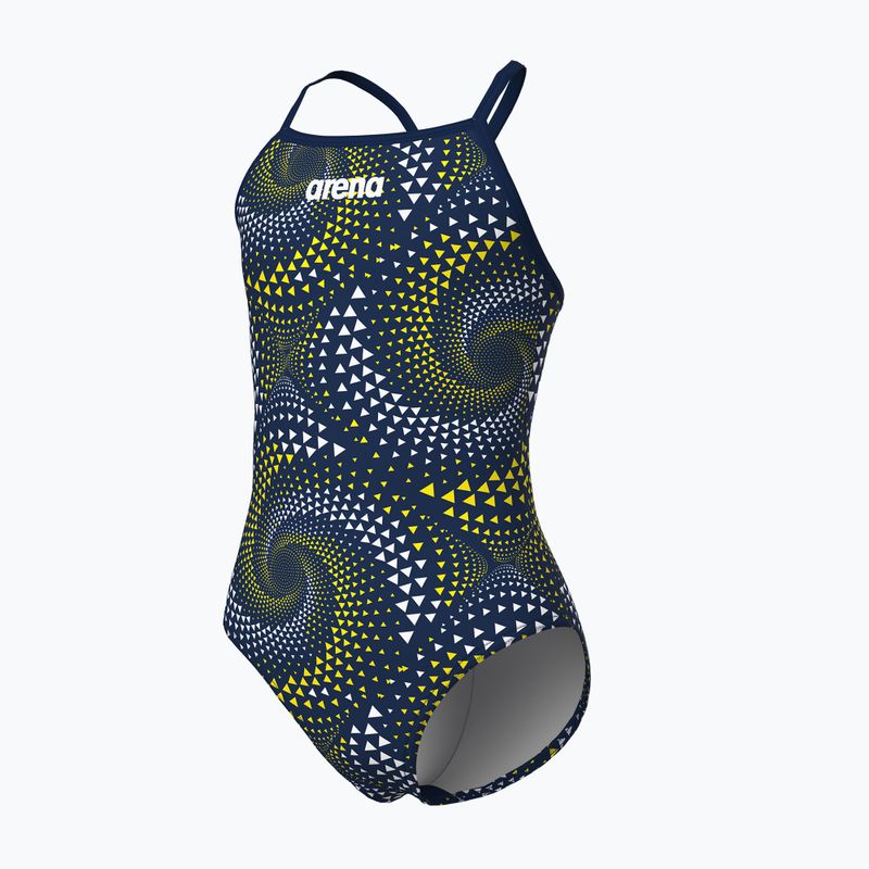 Vaikiškas vientisas maudymosi kostiumėlis arena Fireflow Lightdrop Back navy/team navy yellow 3