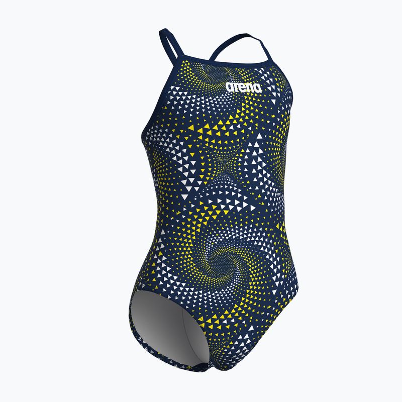Vaikiškas vientisas maudymosi kostiumėlis arena Fireflow Lightdrop Back navy/team navy yellow 4