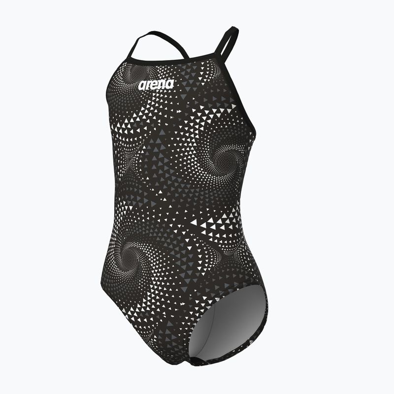 Vaikiškas vientisas maudymosi kostiumėlis arena Fireflow Lightdrop Back black/team black 3