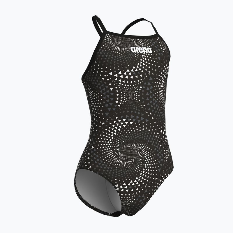 Vaikiškas vientisas maudymosi kostiumėlis arena Fireflow Lightdrop Back black/team black 4