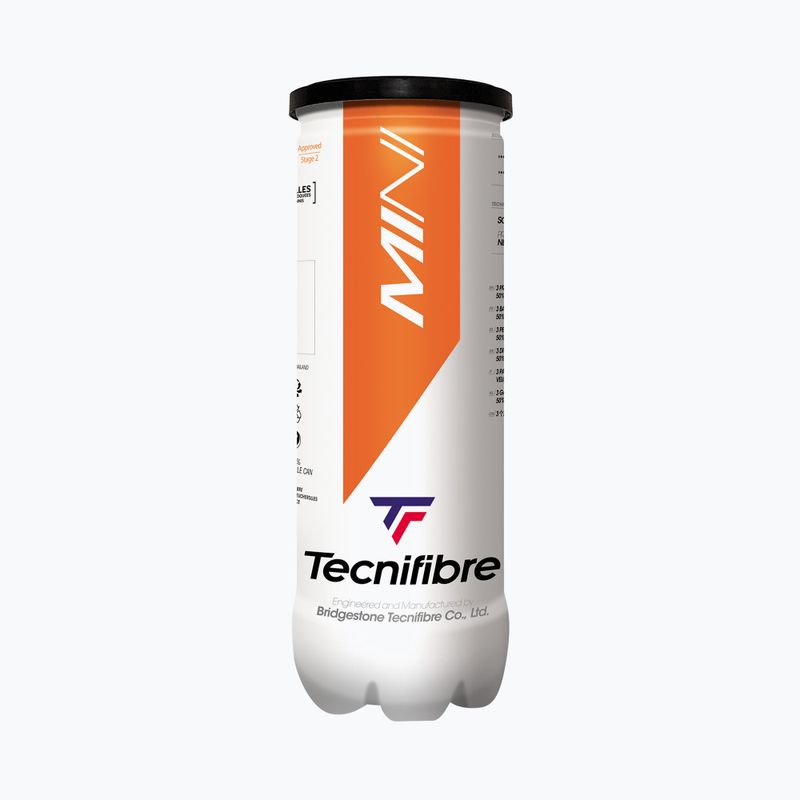 Tecnifibre Mini vaikų teniso kamuoliukai 3 vnt. oranžinės ir geltonos spalvos 63BALMT000