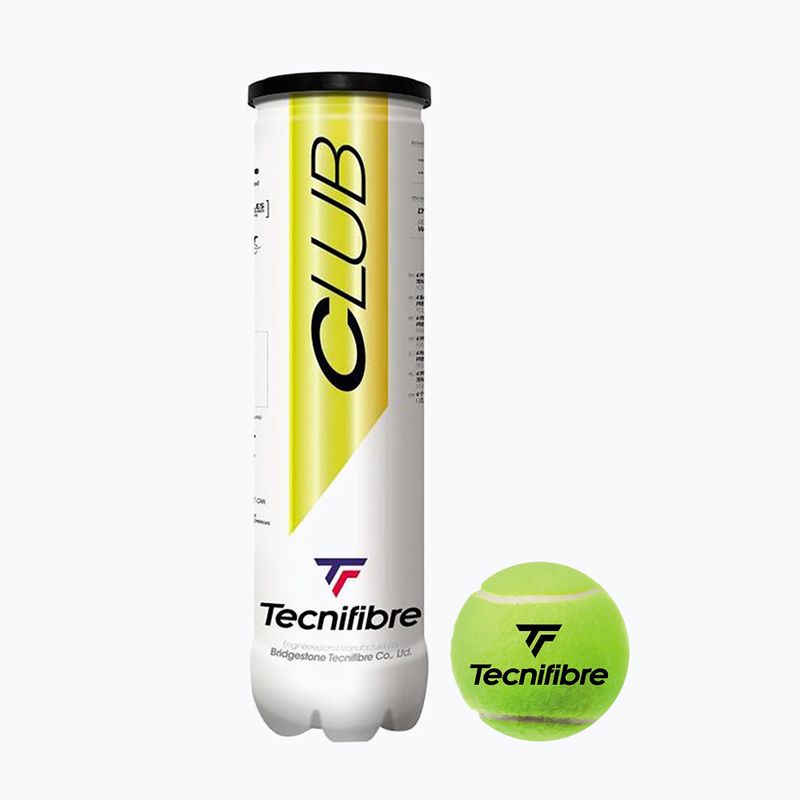 Tecnifibre Club Pet teniso kamuoliukai 4 vnt. geltoni 60CLUB364N