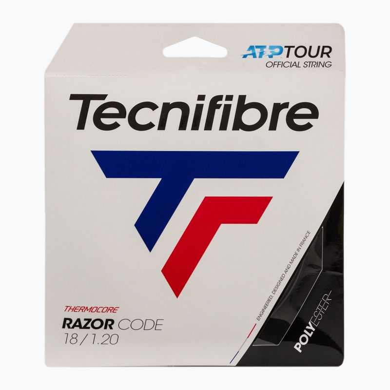 Teniso stygos Tecnifibre Razor Code 12 m juodos spalvos 04GRA120XC