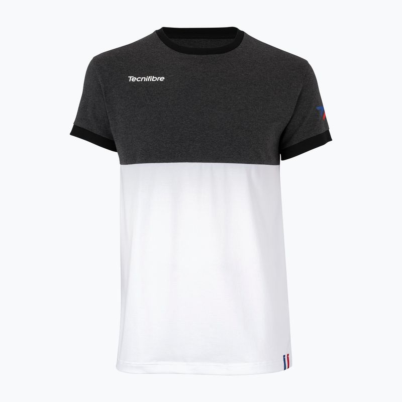 Tecnifibre F1 Stretch juodai balti vyriški teniso marškinėliai 22F1ST