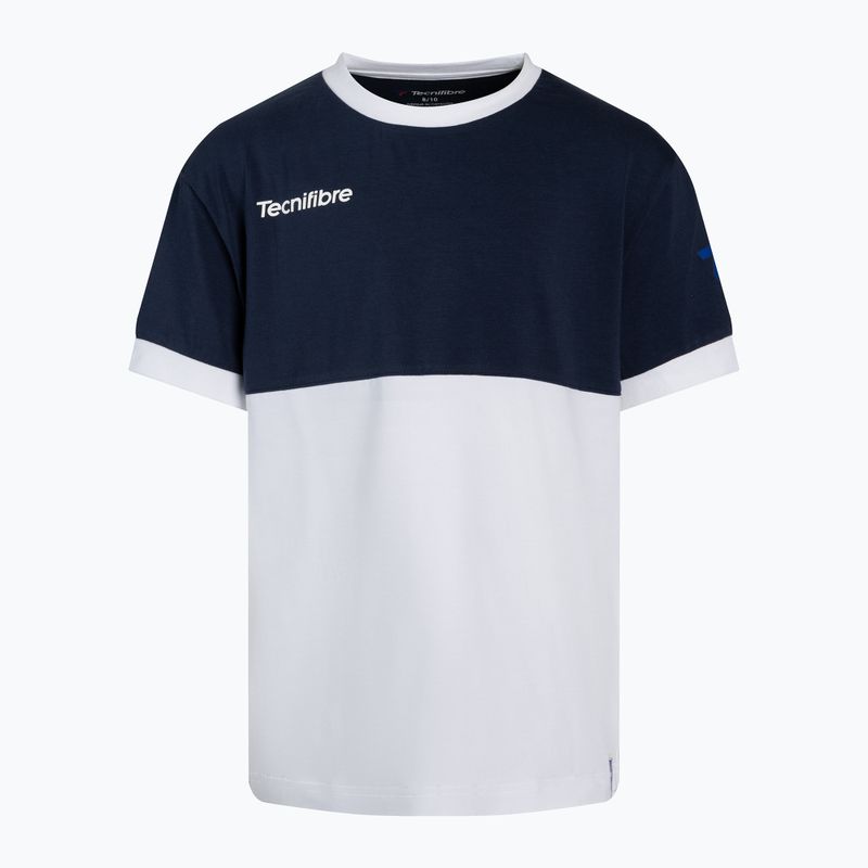 Tecnifibre Stretch baltos ir mėlynos spalvos vaikiški teniso marškinėliai 22F1ST F1