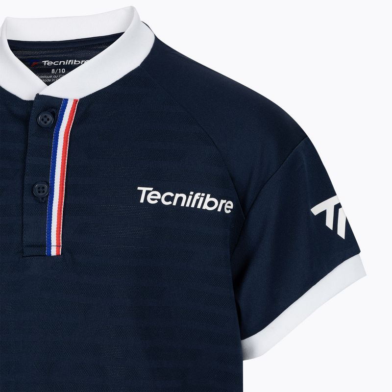 Vaikiški teniso marškinėliai Tecnifibre Polo blue 22F3PO F3 3