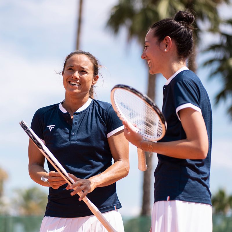 Moteriški teniso polo marškinėliai Tecnifibre Team Mesh tamsiai mėlyni 22WMEPOM31 3