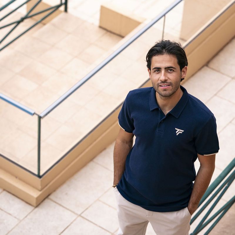 Vyriški polo marškinėliai Tecnifibre Waffle navy 7