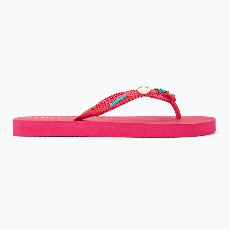 Moteriškos šlepetės per pirštą Banana Moon Luceros Tahuata fushia 2