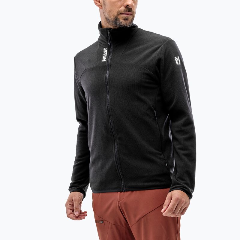 Vyriškas flisinis džemperis Millet Ubic Lightgrid black 4