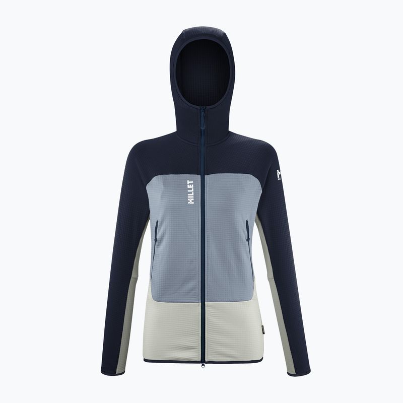 Moteriškas džemperis Millet Fusion Grid Hoodie foggy dew/saphir