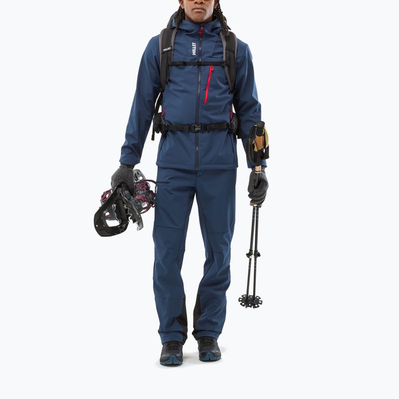 Vyriška softshell striukė Millet Seneca Shield Hoodie saphir 2