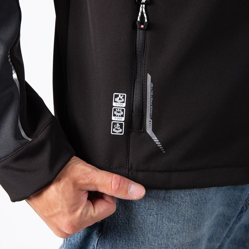 Vyriška softshell striukė Aulp Tiago anthracite melange 4