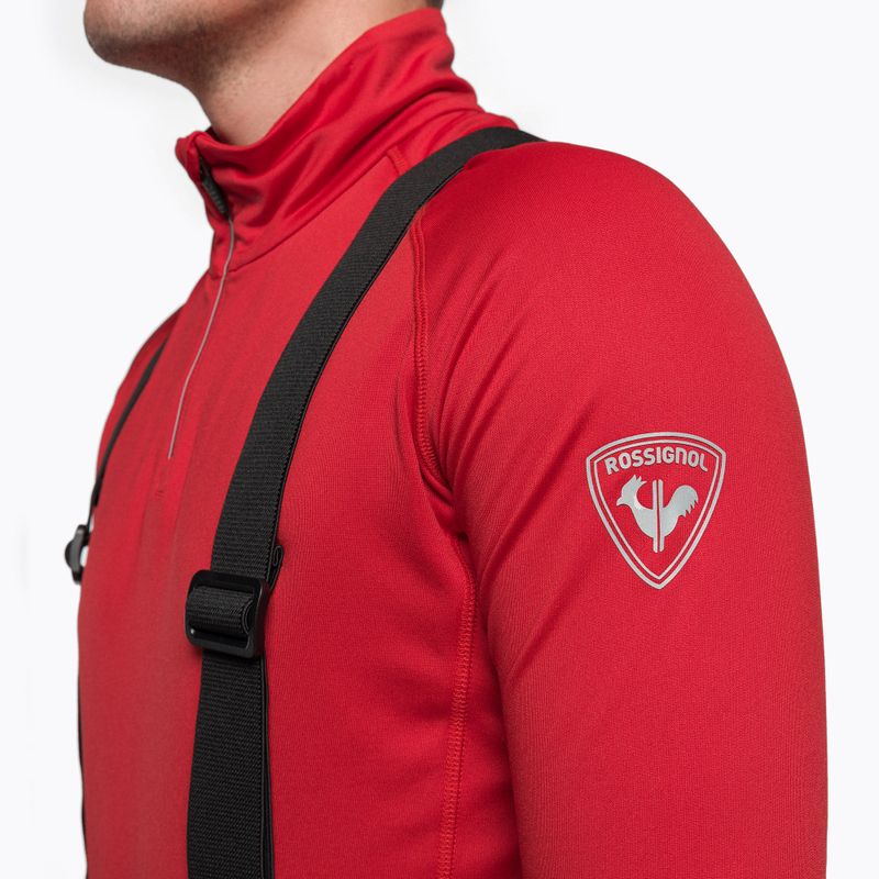 Vyriški Rossignol Classique 1/2 Zip termo megztiniai su užtrauktuku, raudoni 5