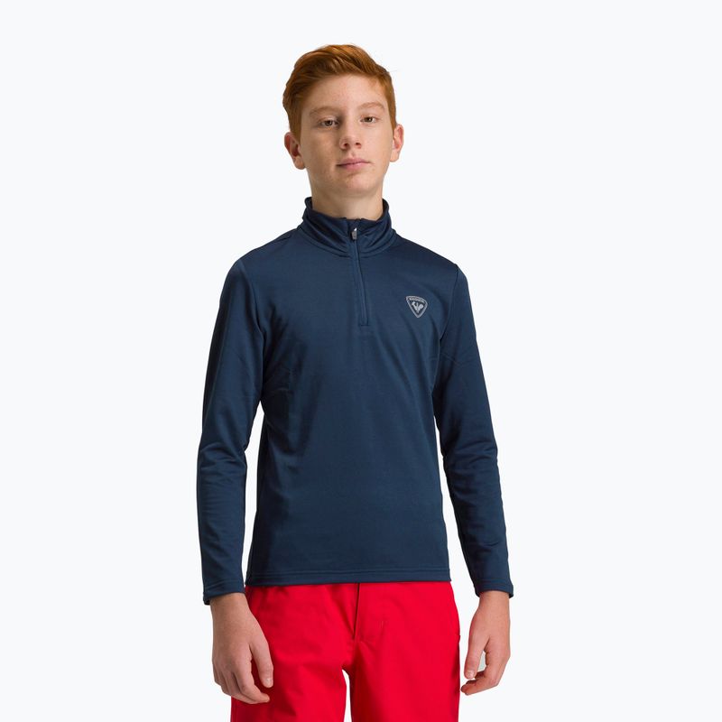 Rossignol Boy 1/2 Zip Warm Stretch vaikiškas slidinėjimo džemperis dark navy