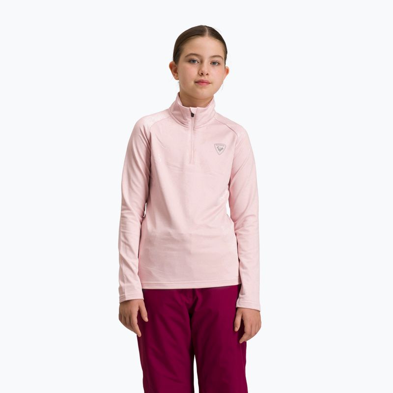 Rossignol Girl Warm Stretch powder pink vaikiškas slidinėjimo džemperis