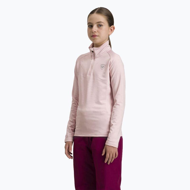 Rossignol Girl Warm Stretch powder pink vaikiškas slidinėjimo džemperis 4