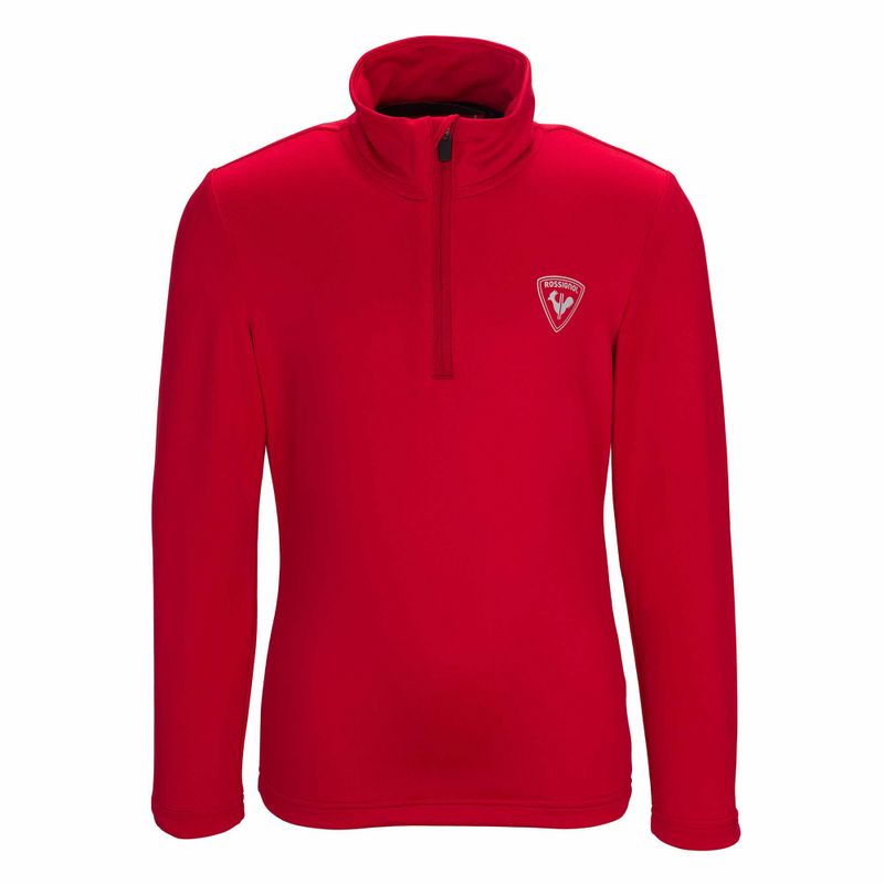 Rossignol Boy 1/2 Zip Warm Stretch vaikiškas slidinėjimo džemperis raudonas 3