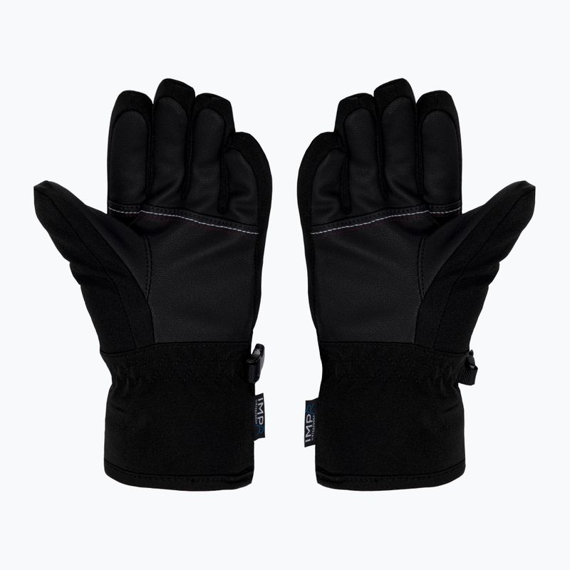 Rossignol Jr Sportchic Stretch Impr juodos vaikiškos slidinėjimo pirštinės 2