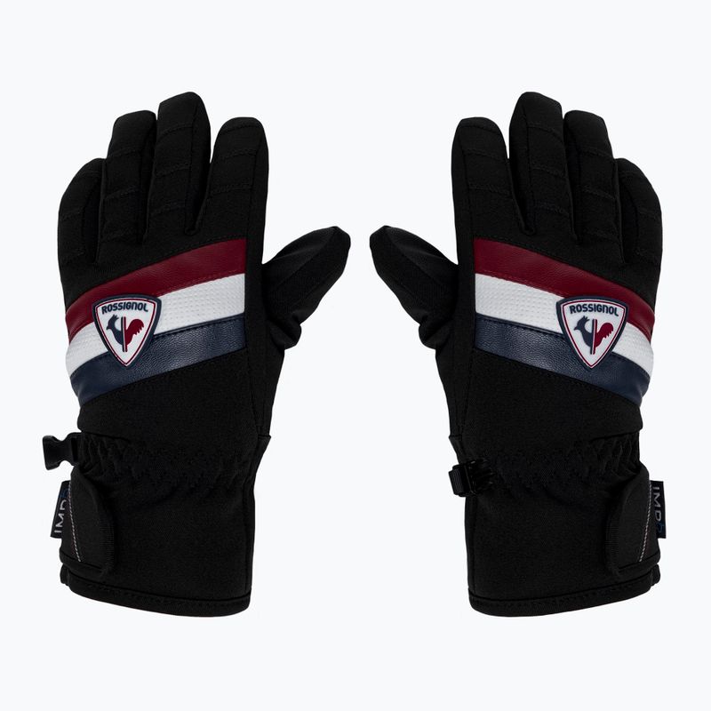 Rossignol Jr Sportchic Stretch Impr juodos vaikiškos slidinėjimo pirštinės 3