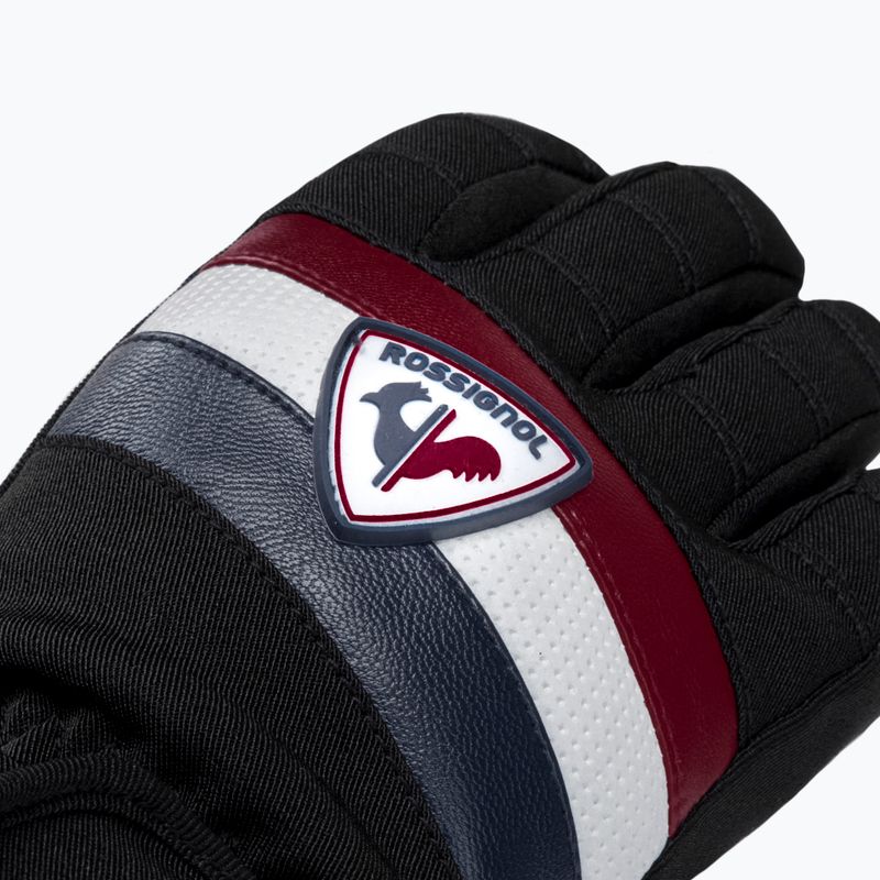 Rossignol Jr Sportchic Stretch Impr juodos vaikiškos slidinėjimo pirštinės 4