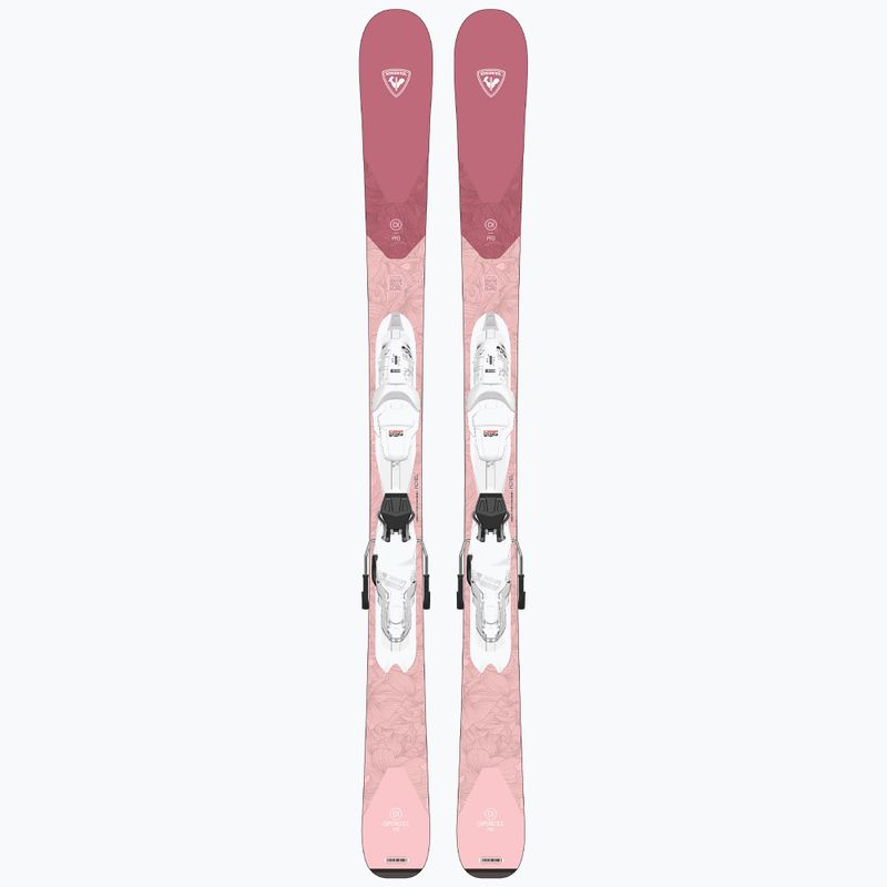 Vaikiškos kalnų slidės Rossignol Experience W Pro + apkaustai XP7 pink 10