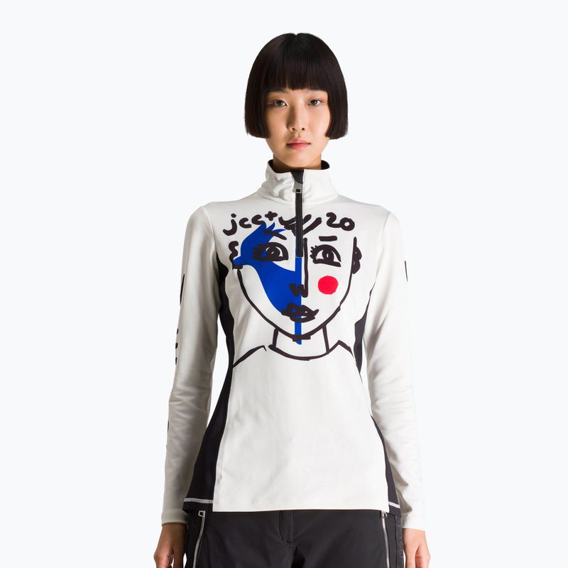 Moteriški slidinėjimo džemperiai Rossignol Bessy 1/2 Zip Top white