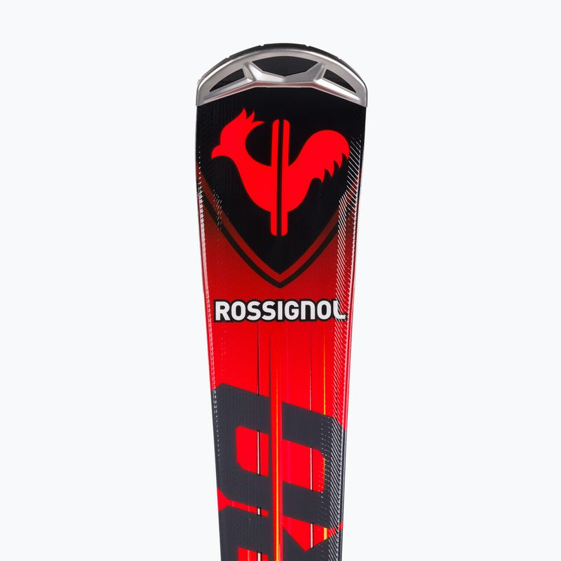 Rossignol Hero Carve K + NX12 raudonos kalnų slidės 8