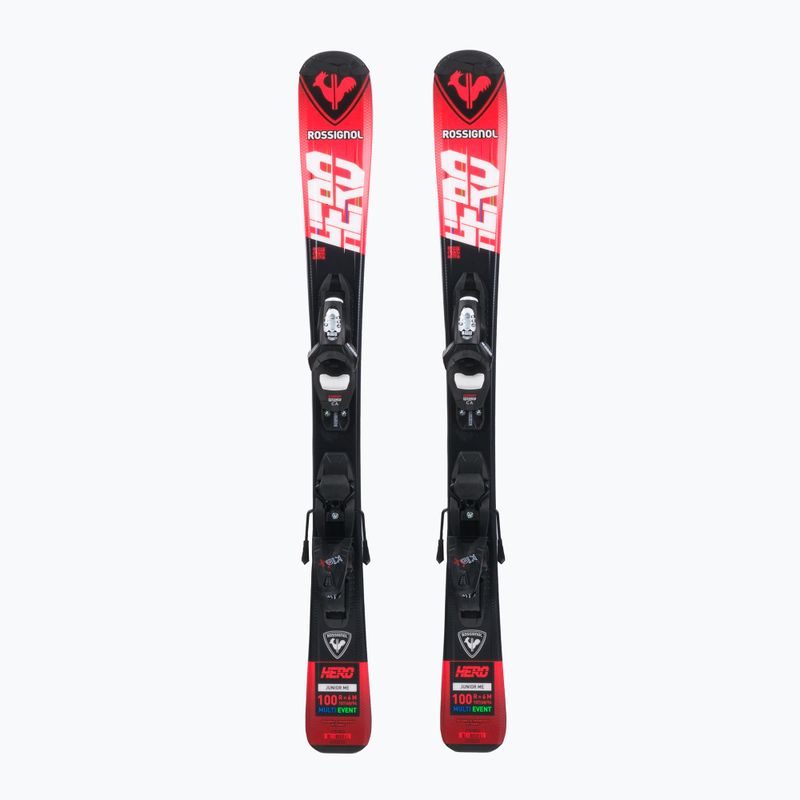 Vaikiškos kalnų slidės Rossignol Hero 100-140 + Kid4 red