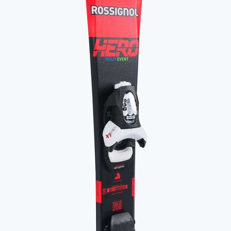 Vaikiškos kalnų slidės Rossignol Hero Pro + Team 4 GW Black Bulk red 6